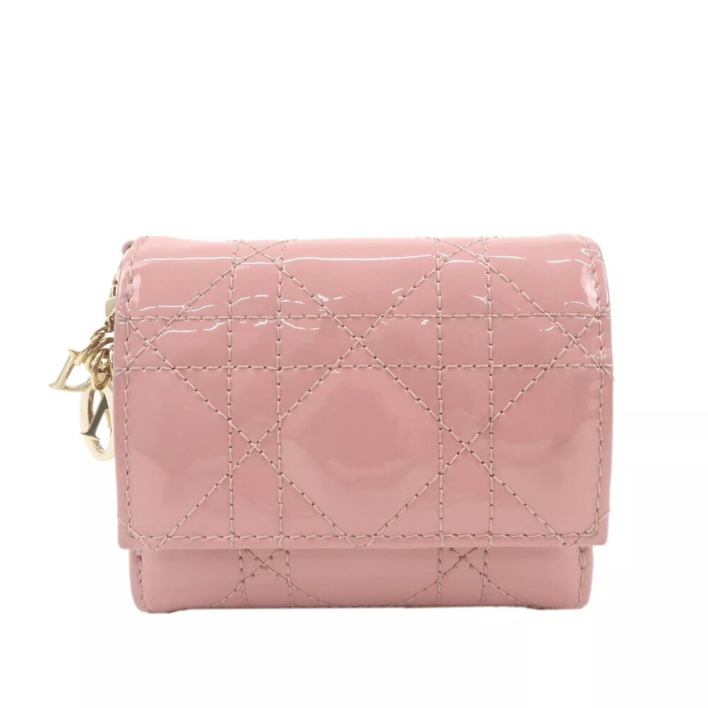 ❤️Authentic Christian Dior Lady Dior Cannage Lotus Wallet❤️